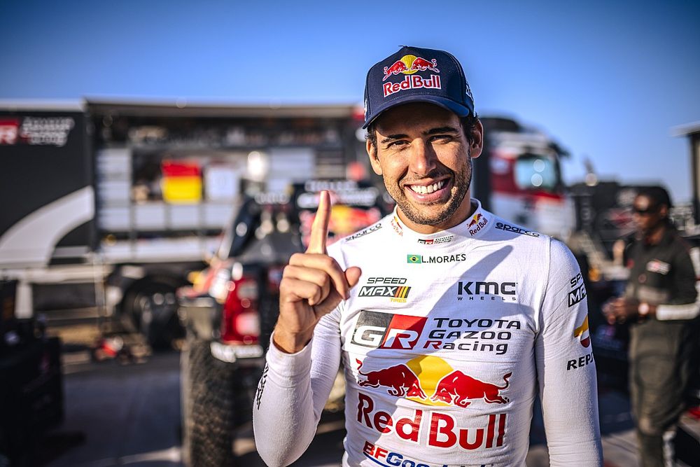 Brazilian driver Lucas Moraes clinches his first Dakar stage win, navigating challenging terrains, while Yazeed Al-Rajhi seizes the overall lead.